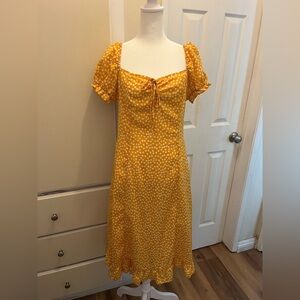 SHEIN Sunflower Yellow Floral Dress